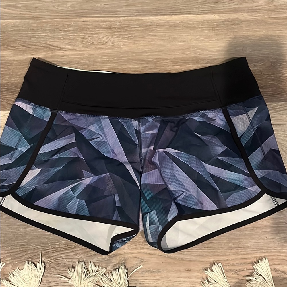 Lululemon Athletica Blue and Black Athletic Shorts